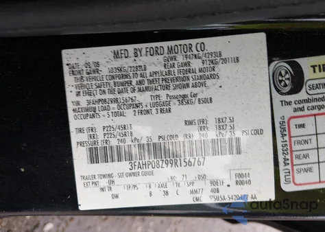 2009 Ford Fusion Sel from USA, damaged, VIN 3FAHP08Z99R156767